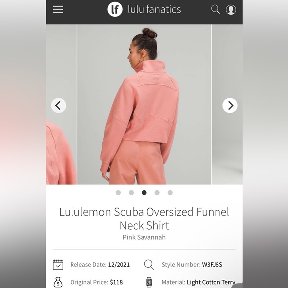 Lululemon Scuba Oversized Funnel Neck Size XL/XXL in Pink Savannah - Picture 2 of 7